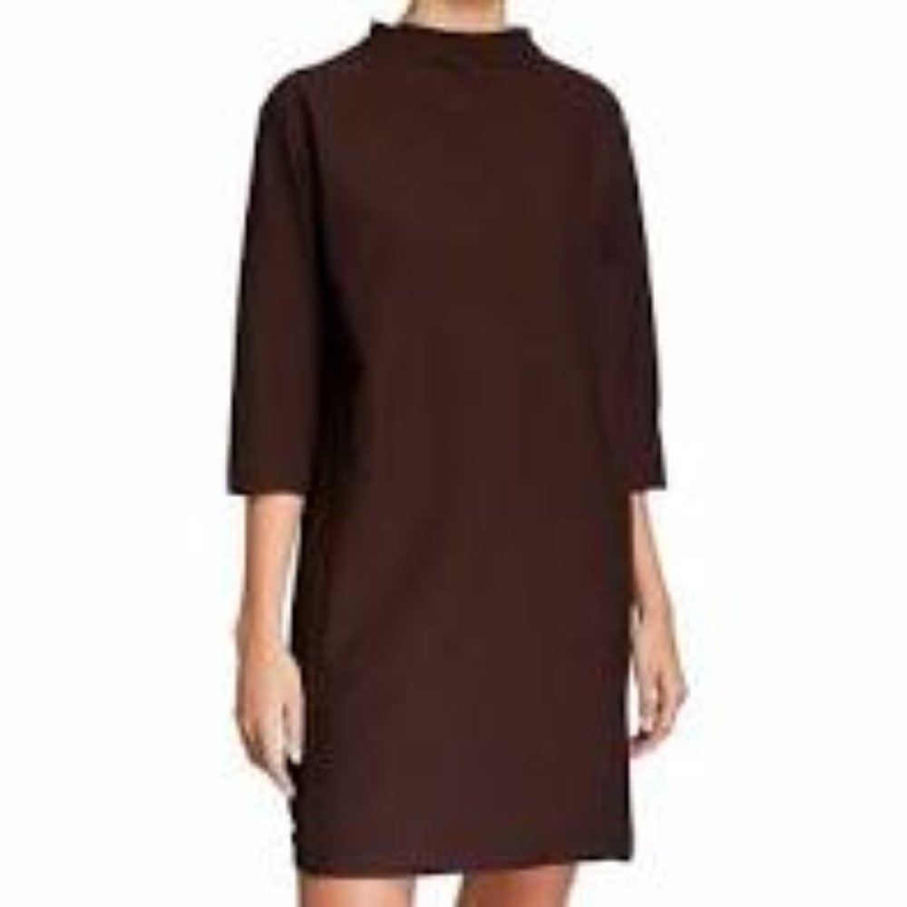 Eileen Fisher Funnel Neck Shift Dress